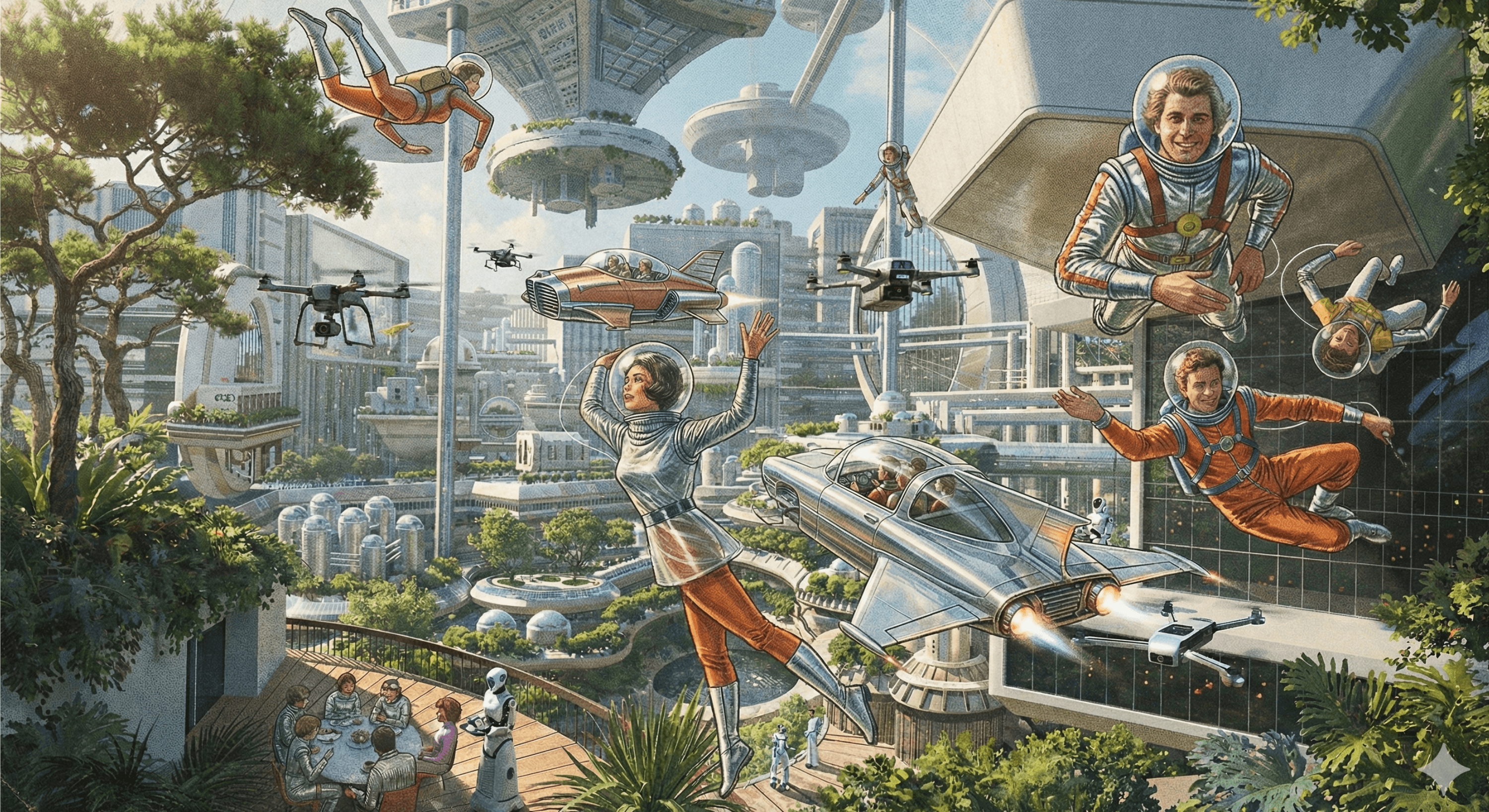 A vision of the future - optimistic retro-futurism
